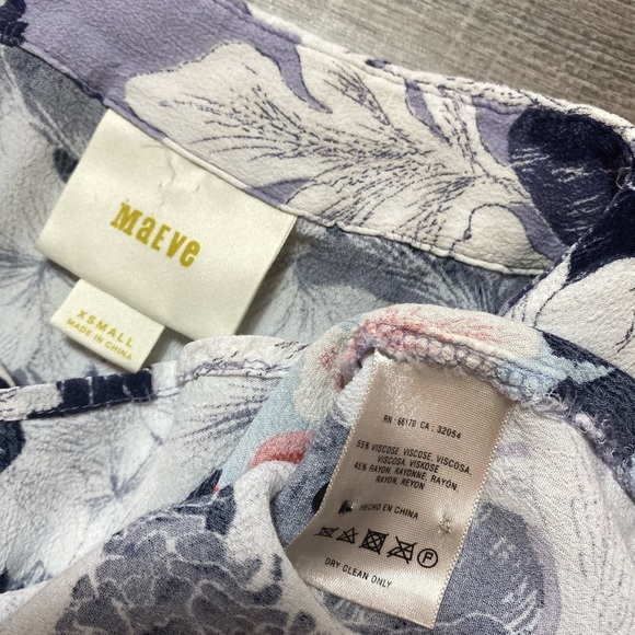 Maeve multicolor floral collared batwing tunic top - Picture 4 of 6